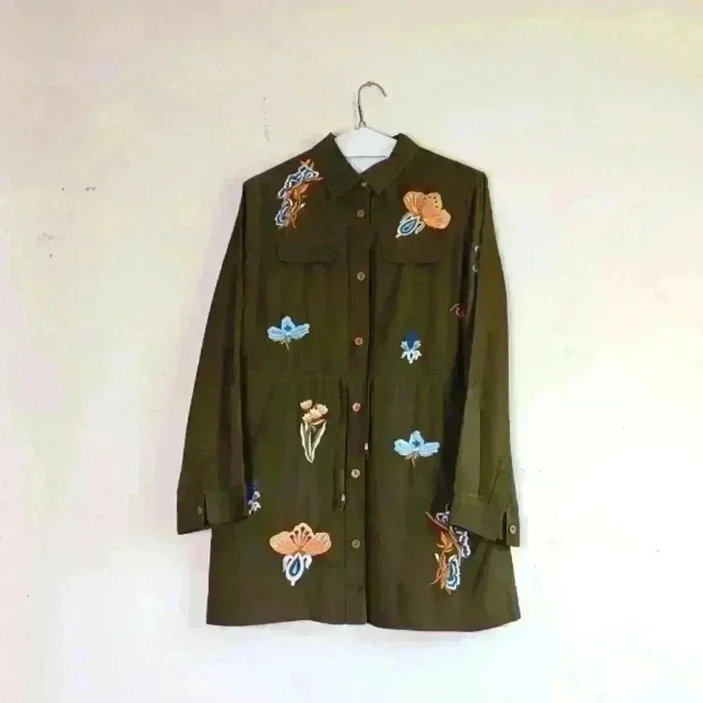 Chico's Valentino Style Flower Flower embroidery jacket